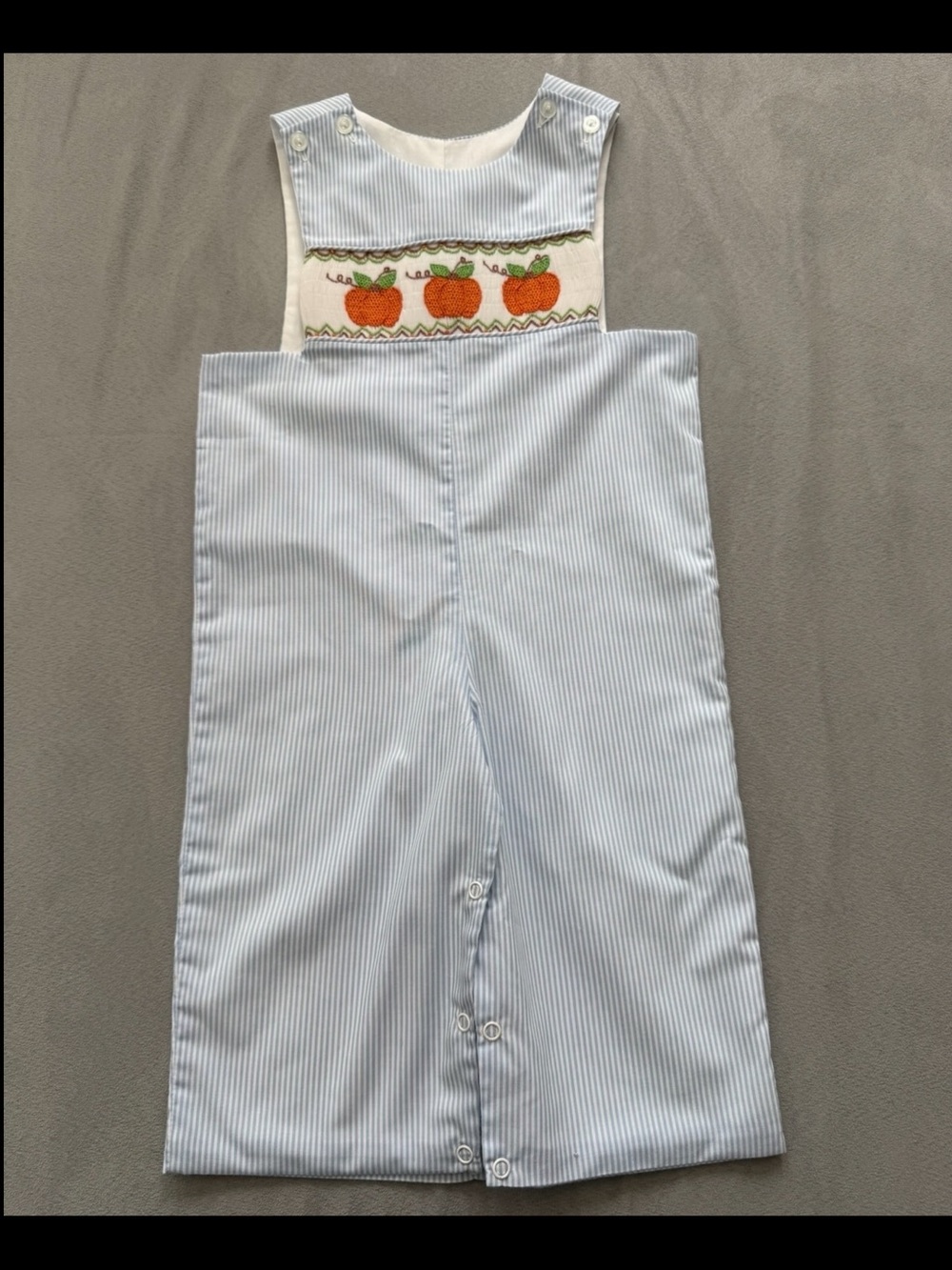 Smocked pumpkin longall
